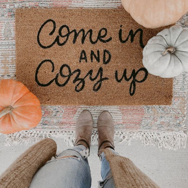 Fall home decor welcome mat